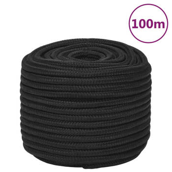 vidaXL Boottouw 12 mm 100 m polypropeen zwart