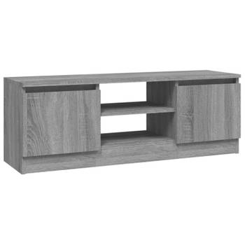 vidaXL Tv-meubel met deur 102x30x36 cm grijs sonoma eikenkleurig