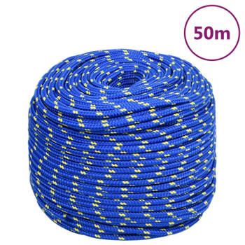 vidaXL Boot touw 6 mm 50 m polypropyleen blauw