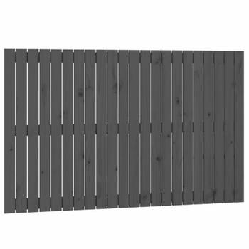 vidaXL Wandhoofdbord 140x3x90 cm massief grenenhout grijs