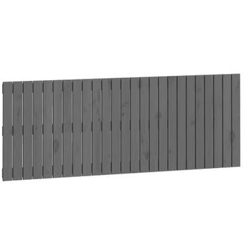 vidaXL Wandhoofdbord 159,5x3x60 cm massief grenenhout grijs