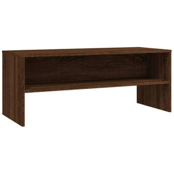 vidaXL Tv-meubel 100x40x40 cm bewerkt hout bruin eikenkleur