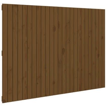 vidaXL Wandhoofdbord 159,5x3x110 cm massief grenenhout honingbruin