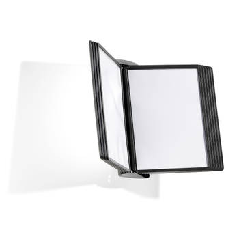 Durable SHERPA® wandhouder - Zwart - Inclusief 10 display panelen