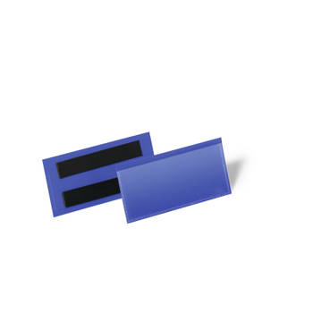 Durable label houder - 11,3 x 5,3 cm - Blauw - 50 stuks