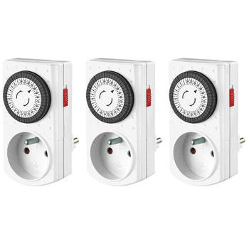 Perel - Set Met 3 Mini 24 U-Timers - Penaarde (E305Dm) - 10,3 X 7 X 5,4 cm