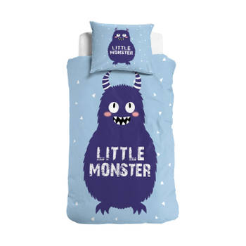 Little Monster Dekbedovertrek Little monster - blauw 140x200cm
