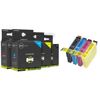 Inktmedia® - Inktcartridge - Geschikt Epson 603XL inktcartridge SET 4 stuks hoge inhoud - Cartridge met Inkt