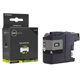 Inktmedia® - Inktcartridge - Geschikt Brother LC-421XLBK inktcartridge zwart hoge capaciteit - Cartridge met Inkt
