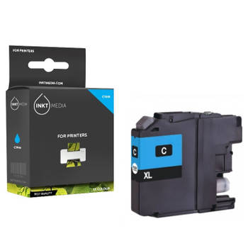 Inktmedia® - Inktcartridge - Geschikt Brother LC-421XL inktcartridge cyaan hoge capaciteit - Cartridge met Inkt