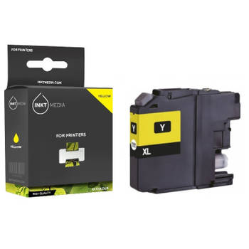 Inktmedia® - Inktcartridge - Geschikt Brother LC-421XL inktcartridge geel hoge capaciteit - Cartridge met Inkt