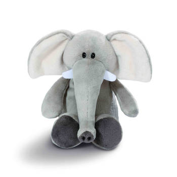Nici olifant pluche knuffel - grijs - 20 cm - Knuffeldier