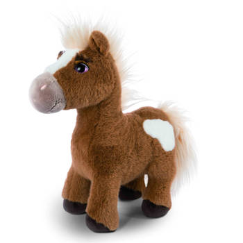 Nici Mystery Hearts Pony/paard Lorenzo pluche knuffel - bruin - 35 cm - Knuffeldier