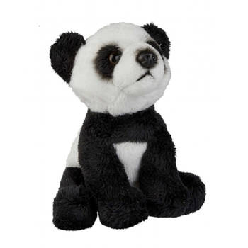 Zwart/witte pandabeer knuffel 15 cm knuffeldieren - Knuffeldier