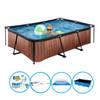 EXIT Zwembad Timber Style - Frame Pool 220x150x60 cm - Plus bijbehorende accessoires