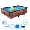 EXIT Zwembad Timber Style - Frame Pool 220x150x60 cm - Zwembad Super Set