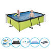 EXIT Zwembad Lime - Frame Pool 220x150x60 cm - Inclusief accessoires