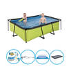 EXIT Zwembad Lime - Frame Pool 220x150x60 cm - Complete zwembadset