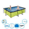 EXIT Zwembad Lime - Frame Pool 220x150x60 cm - Met toebehoren