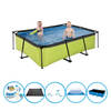 EXIT Zwembad Lime - Frame Pool 220x150x60 cm - Bundelpakket