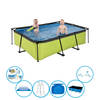 EXIT Zwembad Lime - Frame Pool 220x150x60 cm - Zwembad Super Set