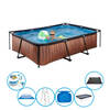 EXIT Zwembad Timber Style - Frame Pool 300x200x65 cm - Inclusief toebehoren