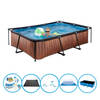 EXIT Zwembad Timber Style - Frame Pool 300x200x65 cm - Bundelpakket