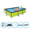 EXIT Zwembad Lime - Frame Pool 300x200x65 cm - Inclusief bijbehorende accessoires