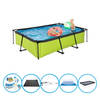 EXIT Zwembad Lime - Frame Pool 300x200x65 cm - Met accessoires