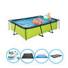 EXIT Zwembad Lime - Frame Pool 300x200x65 cm - Met bijbehorende accessoires