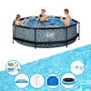 EXIT Zwembad Stone Grey - Frame Pool ø300x76cm - Super Set
