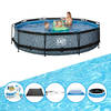 EXIT Zwembad Stone Grey - Frame Pool ø360x76cm - Zwembad Combi Deal