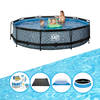 EXIT Zwembad Stone Grey - Frame Pool ø360x76cm - Combi Deal