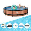 EXIT Zwembad Timber Style - Frame Pool ø360x76cm - Inclusief accessoires