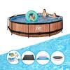 EXIT Zwembad Timber Style - Frame Pool ø360x76cm - Met bijbehorende accessoires