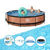 EXIT Zwembad Timber Style - Frame Pool ø360x76cm - Zwembad Deal