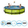 EXIT Zwembad Lime - Frame Pool ø360x76cm - Inclusief bijbehorende accessoires