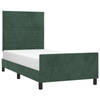 vidaXL Bedframe met hoofdeinde fluweel donkergroen 90x190 cm