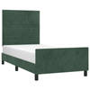 vidaXL Bedframe met hoofdeinde fluweel donkergroen 90x200 cm