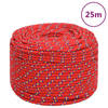 vidaXL Boottouw 8 mm 25 m polypropyleen rood