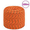 vidaXL Boottouw 10 mm 100 m polypropyleen oranje