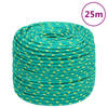 vidaXL Boottouw 8 mm 25 m polypropeen groen