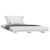 vidaXL Bedframe massief grenenhout wit 75x190 cm