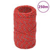 vidaXL Boottouw 2 mm 250 m polypropyleen rood