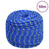 vidaXL Boottouw 8 mm 50 m polypropyleen blauw