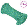 vidaXL Boottouw 4 mm 25 m polypropyleen groen