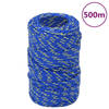 vidaXL Boottouw 2 mm 500 m polypropyleen blauw