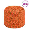 vidaXL Boottouw 10 mm 50 m polypropyleen oranje