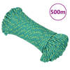 vidaXL Boottouw 4 mm 500 m polypropyleen groen