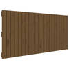 vidaXL Wandhoofdbord 140x3x60 cm massief grenenhout honingbruin